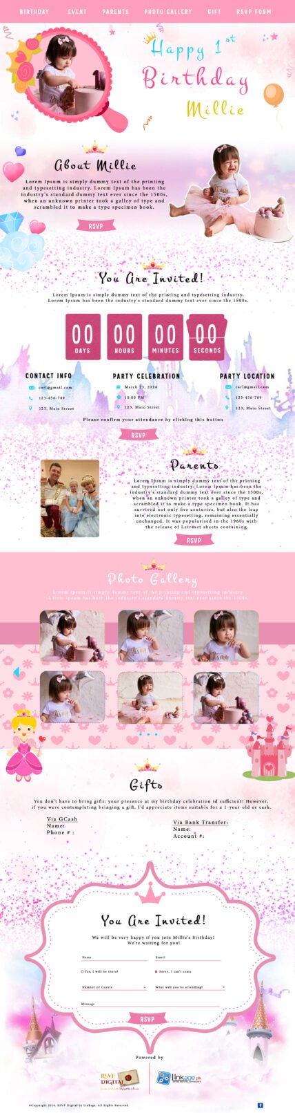 birthday event disney princess theme