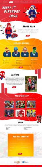 birthday event marvel theme