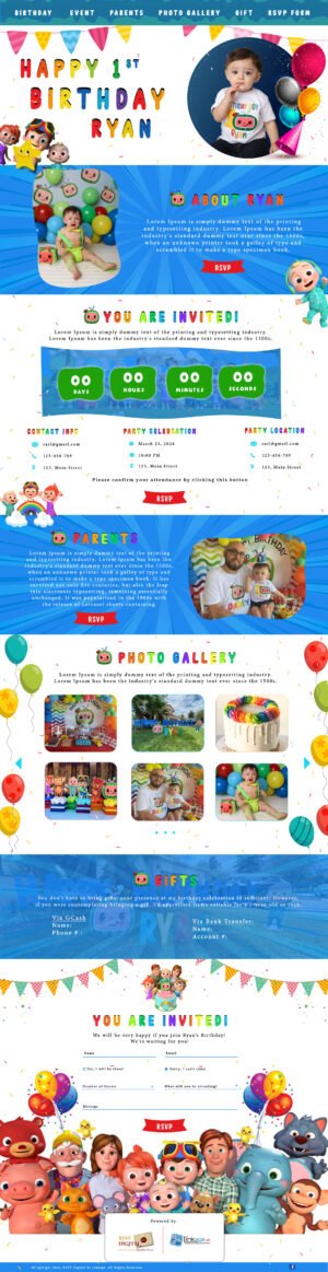 birthday event cocomelon theme