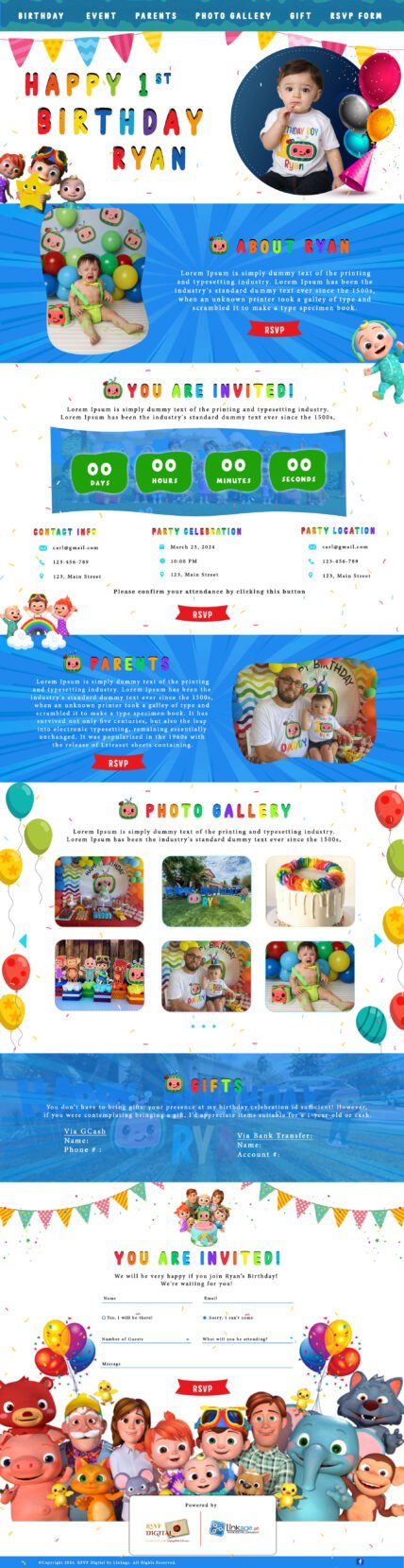 birthday event cocomelon theme