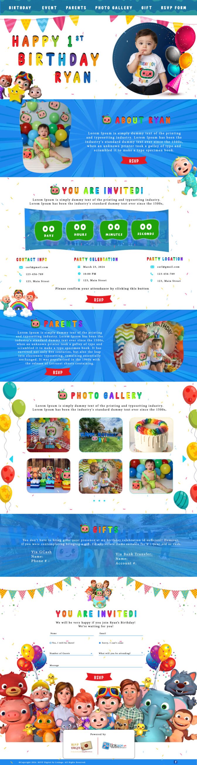 birthday event cocomelon theme